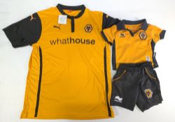2014-15 Wolverhampton Wanderers Home Replica Football Shirt, short sleeves with Whathouse sponsor,