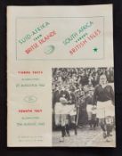 Scarce 1962 British and I Lions 4th Test Rugby Programme: Substantial illustrated issue from