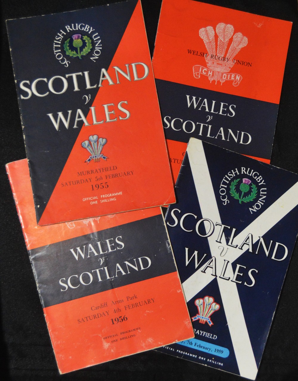 1955-59 Wales and Scotland Rugby Programmes (4): At Murrayfield 1955, one of the best-looking