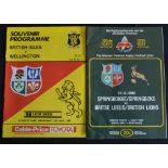 1980 and 1983 British and I Lions Rugby Programmes (2): 1st test v SA at Cape Town 1980 and v