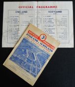 1938 and 1949 England Home Rugby Programmes v Scotland (2): ‘Wilson Shaw’s Match’ as the pre-war