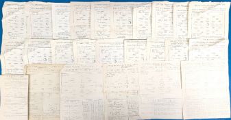 1959-1963 Luton Town FC Reserve Home Team Single Sheet programmes, football combination league