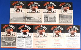 1952/53 Selection of Manchester United home match programmes to include Manchester City, Portsmouth,