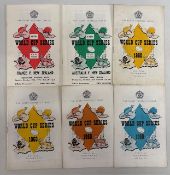 1960 and 1970 Rugby League World Cup Series Programmes (6): Similarly-covered examples from these