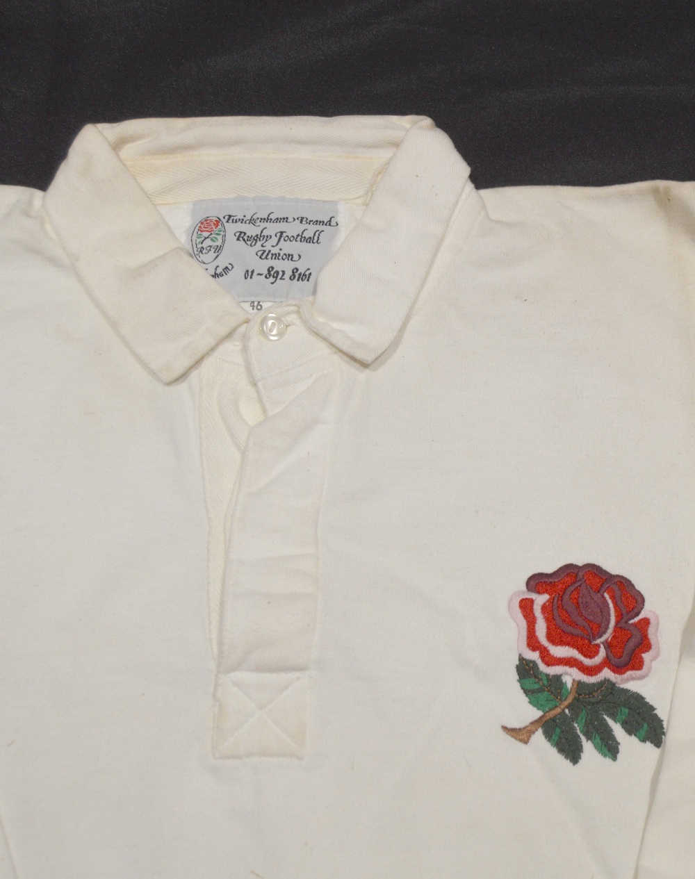 1990 Dave Egerton’s Matchworn England Rugby Jersey: The sadly- late Lion and no.8’s ‘RFU Twickenham’ - Image 2 of 3