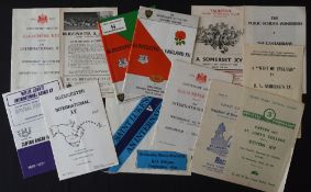 1953-1991 West of England Special Rugby Programmes (13): Glos v Int XV 73(2) and 76, v England XV