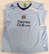 2008-2009 Manchester City Away Replica Le Coq Sportif Football Shirt, short sleeve with Thomas Cook