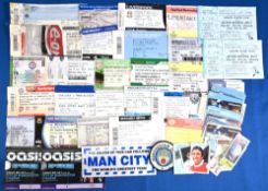 Manchester City Tickets collection mainly aways 1995 onwards to include 1986 Chelsea at Wembley Full