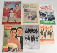 Collection of Manchester United memorabilia to include 1957 Sports Illustrated 4 May 1957 FAC