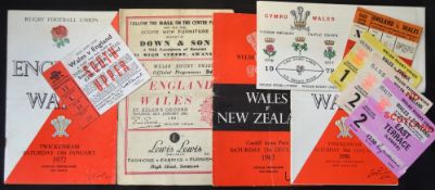 1951-1984 Welsh Interest Rugby Selection (10): Programmes v England 1951, 1958 and 1972, and NZ 63