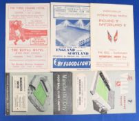 1955/56 Selection of Manchester United away match programmes v Manchester City (has token), Aston