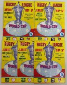 1957 Australian Rugby League Jubilee Matches Programmes (5): Big, bold coloured covers on RL News