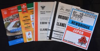 1970s on WRU Cup Semis Rugby Programmes etc (5): Llanelli v Ebbw Vale 1976, Bridgend 1979, Newbridge