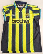 1998-199 Manchester City Kappa Away Replica Football Shirt, short sleeve with Brother sponsor size