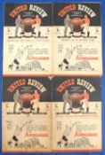 1947/48 Manchester United home match programmes v Wolves, Bolton Wanderers, Derby County, Manchester