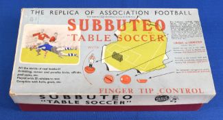 Subbuteo Table Soccer Combination Edition 1959-60 in original box with celluloid teams red shirts