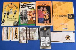Wolverhampton Wanderers Football collectables, signed items: with noted items of 1993-94 team poster