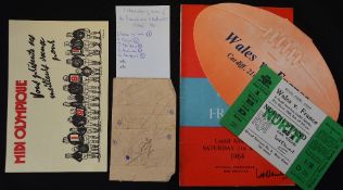 1946-1964 French Interest Rugby Selection (5): Autographed cigarette packet, Robert Soro ‘the Lion