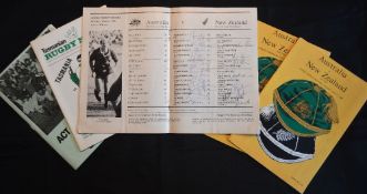 1980 NZ in Australia Rugby Programmes (5): 1st, 2nd and 3rd tests, the last heavily and well