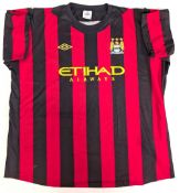 2011-2012 Manchester City Replica Umbro Away Football Shirt short sleeve with Etihad sponsor size 54