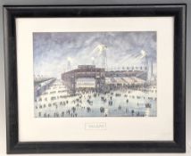 Bernard McMullen Print Manchester Unites Going to the Match, framed - size# 48cm x 57cm