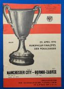 1970 European Cup Winners Cup Final match programme Manchester City v Gornik Zabrze in Vienna 29