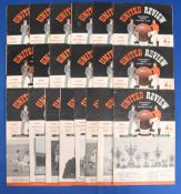 1953/54 Manchester United homes complete league season nos. 1 – 21 inclusive; varied condition,
