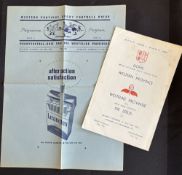 1962 British and I Lions in S Africa Rugby Programmes (2): v Western Province at Cape Town, both the