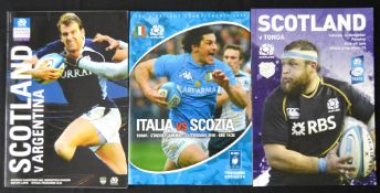 2009-12 Scotland H and A Rugby Programmes (3): v Tonga 2012 and Argentina 2009, plus the away game