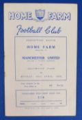 1956 Home Farm v Manchester United (new Div. 1 champions) exhibition match at Dallymount Park,