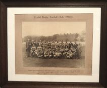 1921 and 1940 Framed Cardiff Photographs (2): Very large approx. 30” x 25” m, f and g team shot