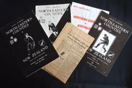 1954-88 NE Counties and Northern Rugby Programmes v Tourists (4): NE v NZ 1954, 64 and 72 plus N
