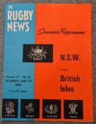 1966 British and I Lions v New South Wales Rugby Programme: Attractive bright Rugby News issue