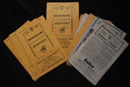 1954-59 Newport Rugby Programmes (13): Small but fascinating selection, 12 Rodney Parade issues from