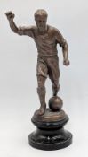 Period Bronze Football Figure, on marble base - size #20cm tall