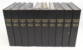 Wolverhampton Wanderers FC home football programmes in binders to include seasons 90/91, 91/92, 92/