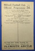 1946/47 1st match after WW2 Millwall v Newcastle Utd. Div. 2 31 August 1946; fair/good. (1)