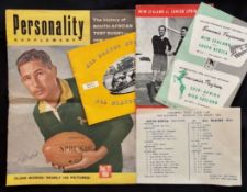 1960 NZ in S Africa Rugby Programmes etc Selection (5): 4th Test programme from this drawn series,