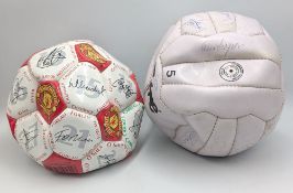 c1987-1989 Manchester United Multi Signed Mitre Skill Trainer Football, with good signatures of Alex
