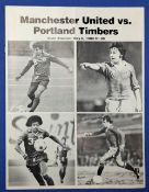 1979/80 Portland Timbers v Manchester United tour match programme 6 May 1980, 12 page b&w issue;