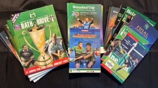 1996-2016 Heineken ERC Cup Final etc Rugby Programmes (27): What a lot! Champions Cup Finals 1996-