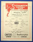 1946/47 1st home match after WW2 Southampton v Swansea Town Div. 2 match 4 September 1946, single