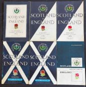 1954-64 inc Scotland v England Rugby Programmes (6): Fine new cover and mag-style for the Calcutta