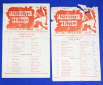 1949/50 Manchester United reserves v Bury reserves single sheet 8 April 1950; crease, team