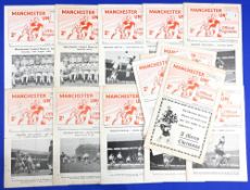 1961/62 Manchester United complete league home match reserve programmes (21); (15) have tokens