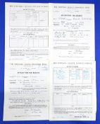 Scarce Manchester United 22 October 1962 completed form to The Football League Pension Scheme