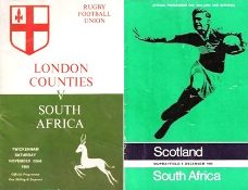 1969-70 S Africa in the British Isles Rugby Programmes (2): On the protest-hit tour, ‘Boks v