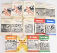 A large collection of Wigan RLFC home programmes 1956-1970 to include 56/57 x 36 57/58 x 87 58/59