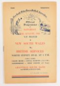 1945 in Australia: New South Wales v British Services at North Sydney Oval 25 August 1945; slight
