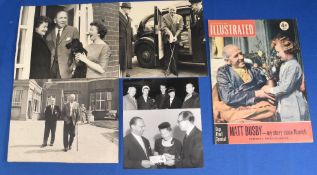 Illustrated magazine 3 May 1958 featuring Matt Busby on the front cover in Munich Hospital talking